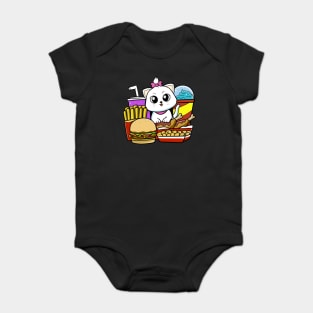 Fast food cat Baby Bodysuit